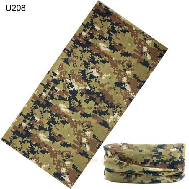 Camouflage Neck Gaiter Hunting Scarves Ice Silk Bandana Tubular Buff Half Mask Tactical Sport Headband Balaclava  Balaclava Seamless Magic Head Scarf Breathable Bandana Turban Outdoor Hiking Quick-Dry Sweat Absorbing Scarves Multifunction Beanie Hat