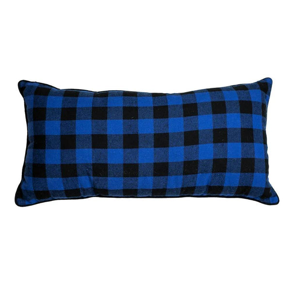 Campfire Bear Blue Checker Pillow - Gifts for You 'n Me