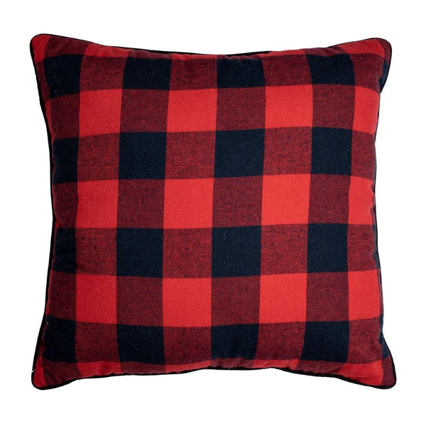 Campfire Bear Red Checker Pillow - Gifts for You 'n Me