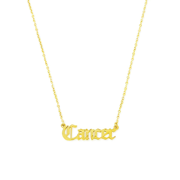 Old English Zodiac Necklace - Gifts for You 'n Me