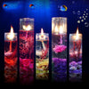 Candle Color Fragrance Smokeless Candle Ocean Shell Jelly Candle Scented Pillar Candles Ocean Scented Candles Long Lasting Blue Candles for Home Scented Candles ForWedding Valentine's Day Christmas