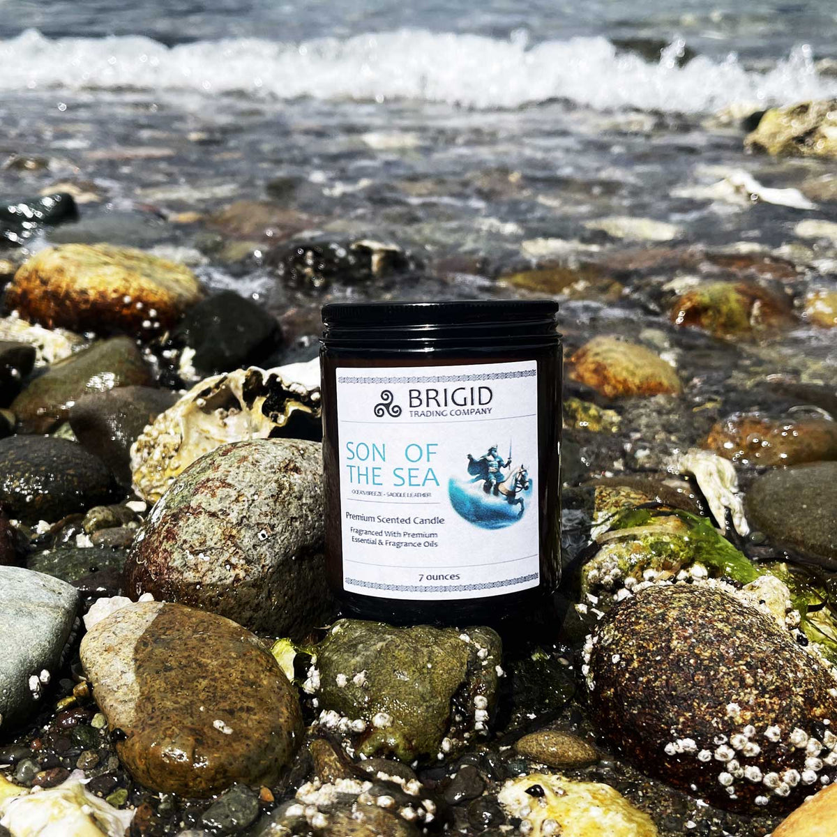 Son of the Sea Soy Wax Candle - Sea Salt, Ocean Breeze, and Saddle Leather