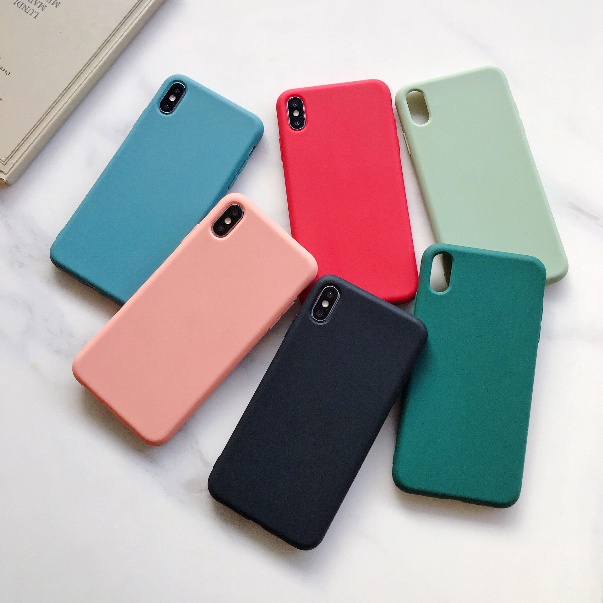Candy Color Case for iPhone 13 12 14 Pro Max Ultra Thin Soft Back Phone Cover On iPhone Colorful Thin Case Protective Cover Soft Silicone Mobile Phone Case Cover