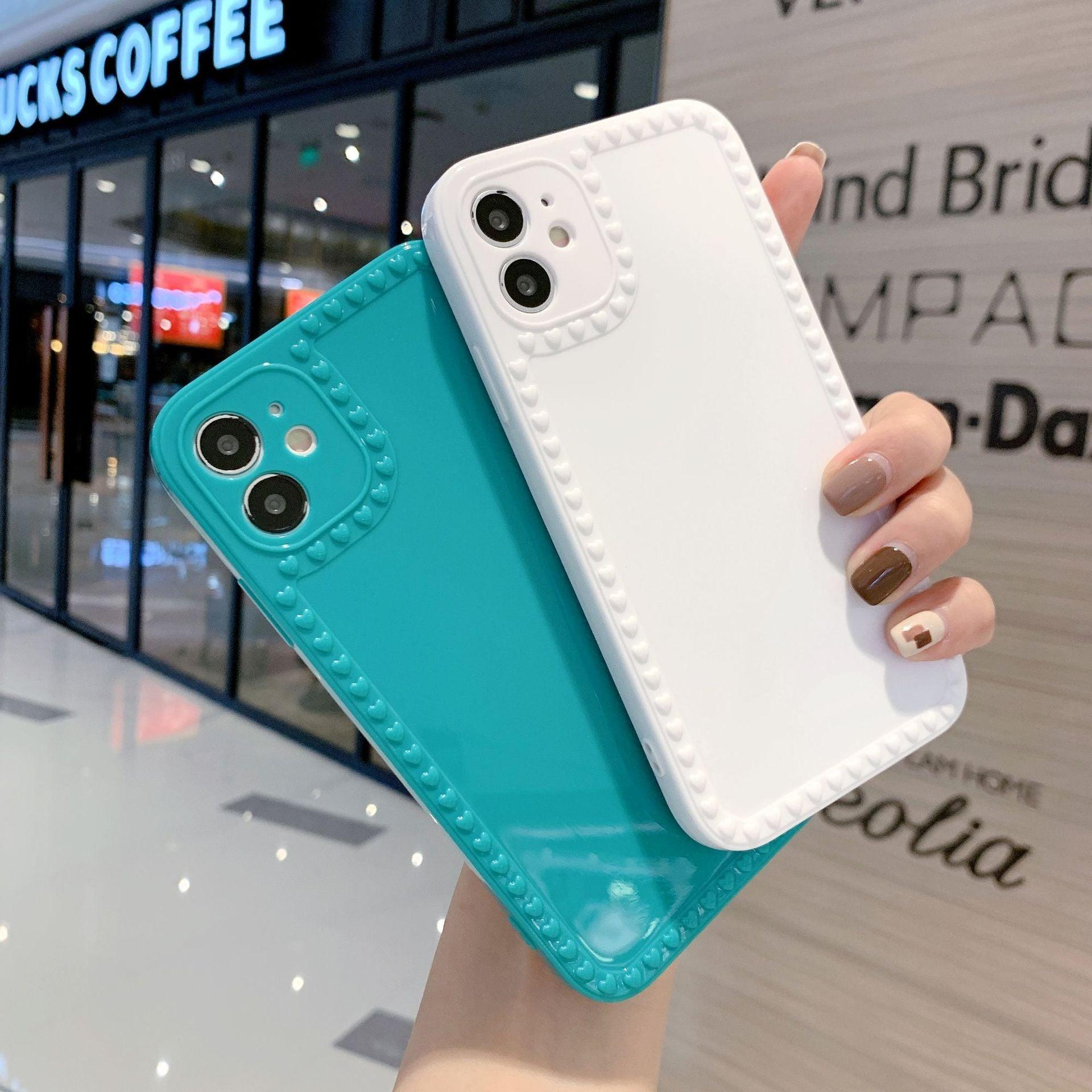 Candy Color Cute Shockproof Phone Case For iPhone 11 Pro Max Mini 7 8 Plus XR XS MAX Full Lens Soft Cover Cute And Fashionable Colorful Translucent Soft Silicone Case