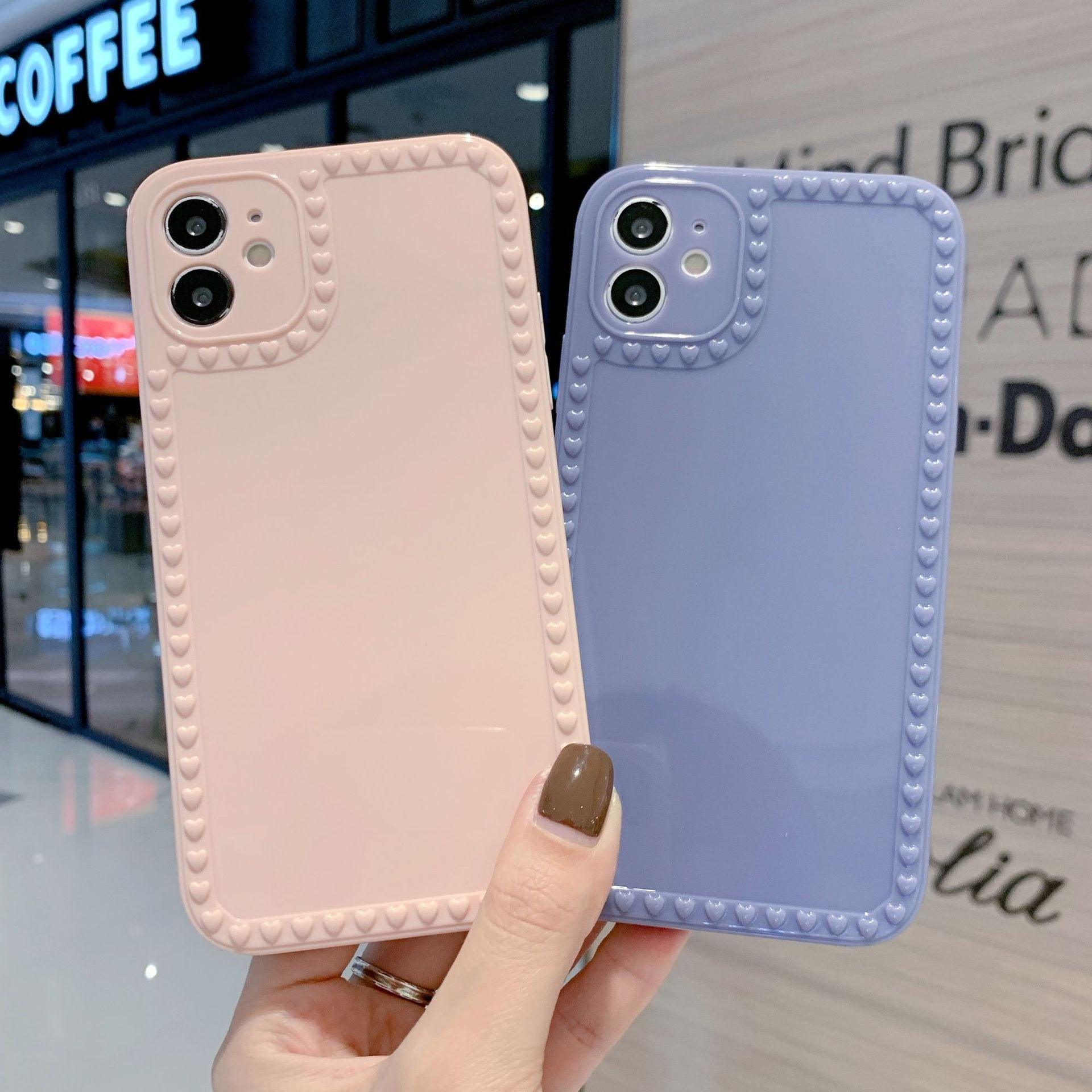 Candy Color Cute Shockproof Phone Case For iPhone 11 Pro Max Mini 7 8 Plus XR XS MAX Full Lens Soft Cover Cute And Fashionable Colorful Translucent Soft Silicone Case