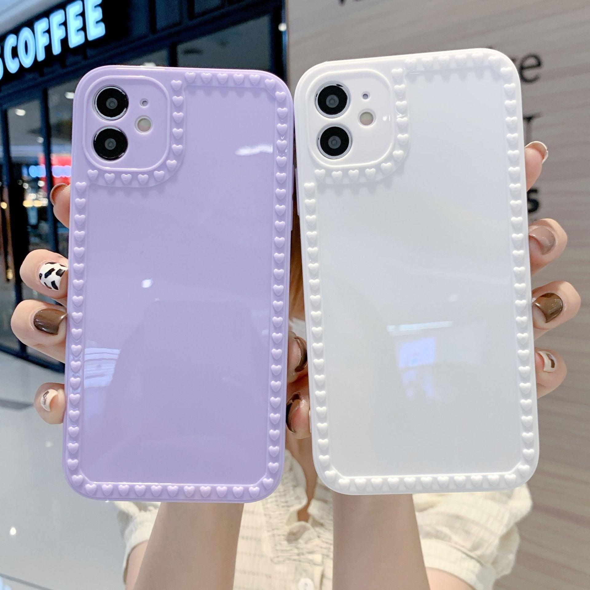 Candy Color Cute Shockproof Phone Case For iPhone 11 Pro Max Mini 7 8 Plus XR XS MAX Full Lens Soft Cover Cute And Fashionable Colorful Translucent Soft Silicone Case