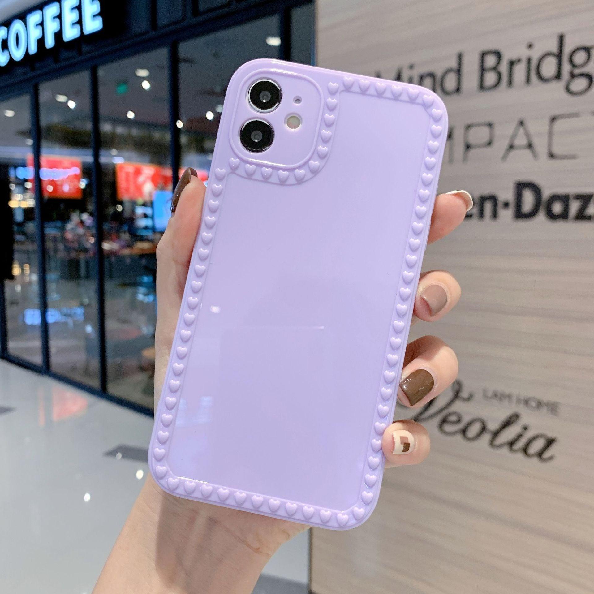 Candy Color Cute Shockproof Phone Case For iPhone 11 Pro Max Mini 7 8 Plus XR XS MAX Full Lens Soft Cover Cute And Fashionable Colorful Translucent Soft Silicone Case