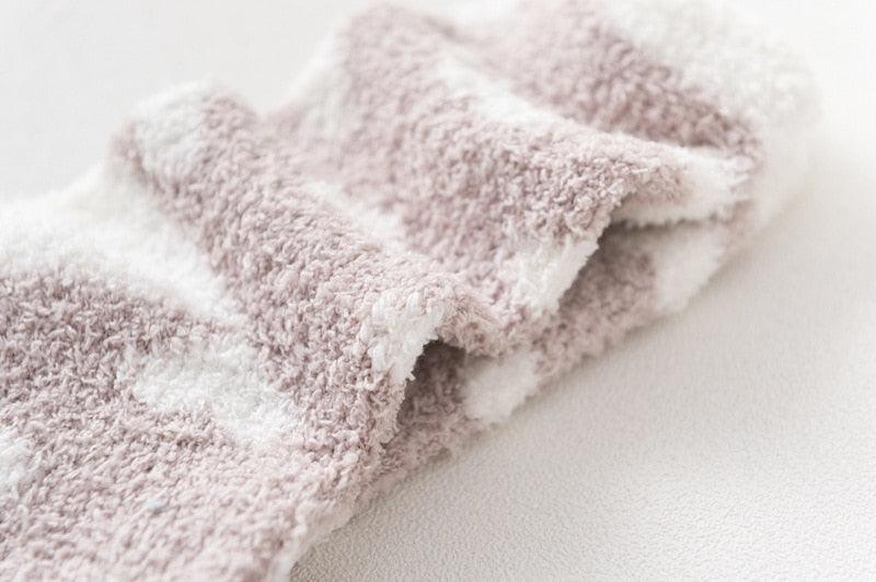 Candy Warm Lady Heart Cute Winter Kawaii Thick Casual Women Socks Fuzzy Fluffy Terry Warm Socks Short Cute Cotton Socks Winter Socks Short Socks For Men And Women