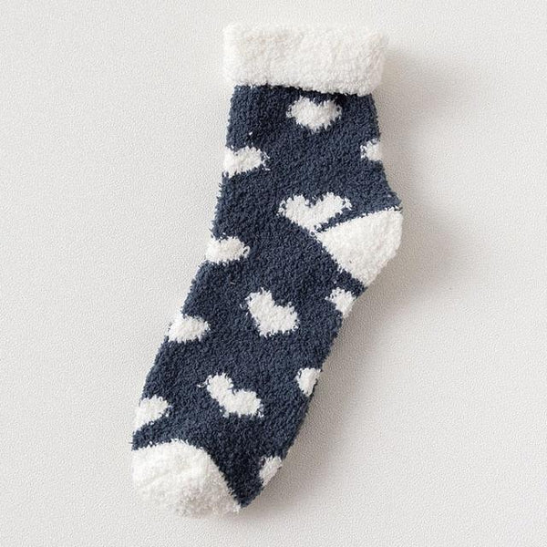 Candy Warm Lady Heart Cute Winter Kawaii Thick Casual Women Socks Fuzzy Fluffy Terry Warm Socks Short Cute Cotton Socks Winter Socks Short Socks For Men And Women
