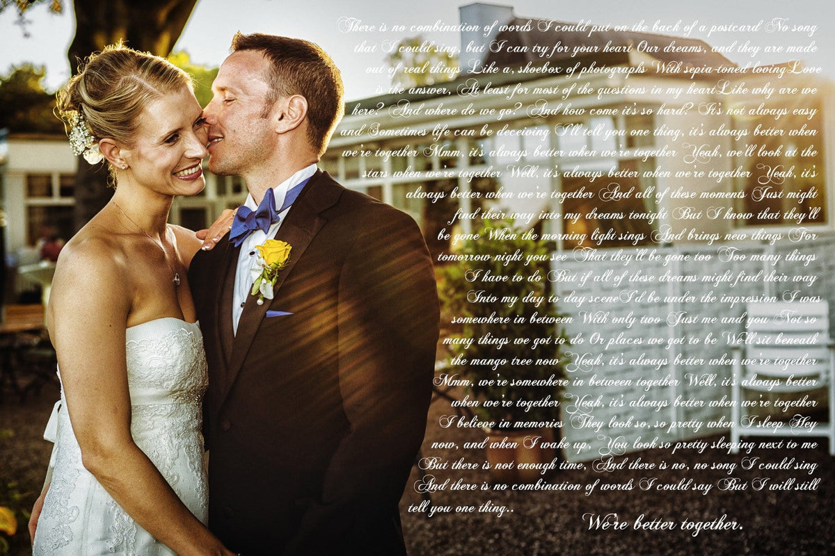 1st Anniversary Gift - A Personalized Word Art Canvas