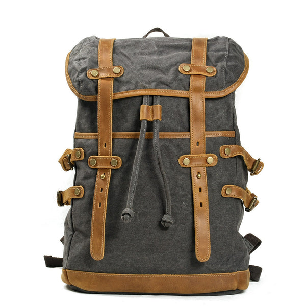 Canvas Men Bag Casual Shoulder Backpack Men Waterproof Outdoor Travel Bag Student Schoolbag