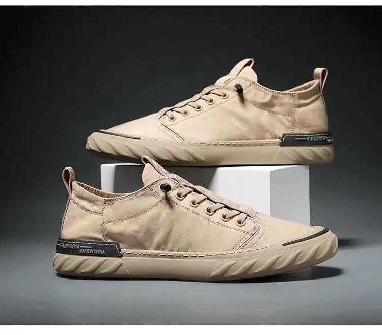 Canvas Men's Comfortable All-match Sneakers Breathable Cloth Casual Sports Flats Men Lightweight Outdoor Walking Sneakers Modern Design