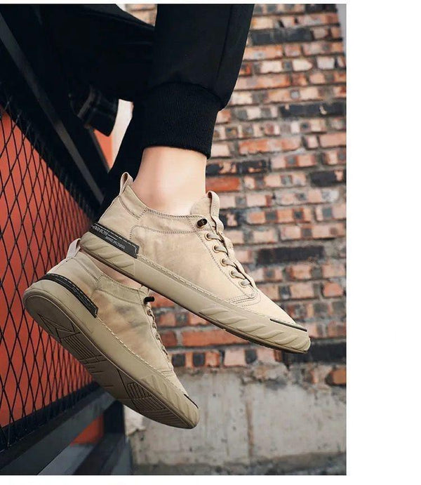 Canvas Men's Comfortable All-match Sneakers Breathable Cloth Casual Sports Flats Men Lightweight Outdoor Walking Sneakers Modern Design