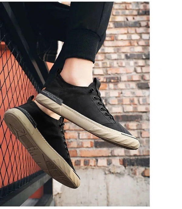 Canvas Men's Comfortable All-match Sneakers Breathable Cloth Casual Sports Flats Men Lightweight Outdoor Walking Sneakers Modern Design