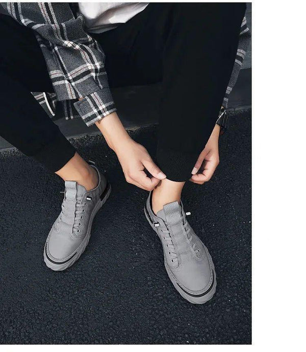 Canvas Men's Comfortable All-match Sneakers Breathable Cloth Casual Sports Flats Men Lightweight Outdoor Walking Sneakers Modern Design
