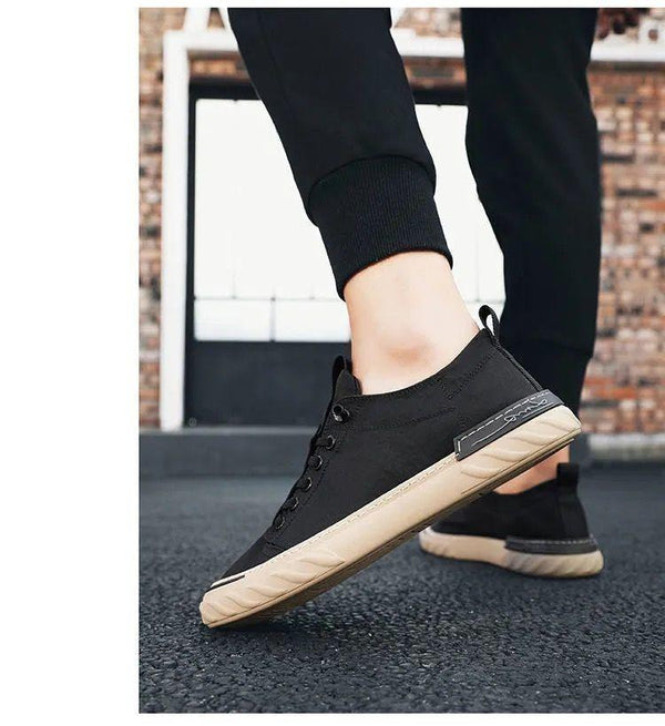 Canvas Men's Comfortable All-match Sneakers Breathable Cloth Casual Sports Flats Men Lightweight Outdoor Walking Sneakers Modern Design