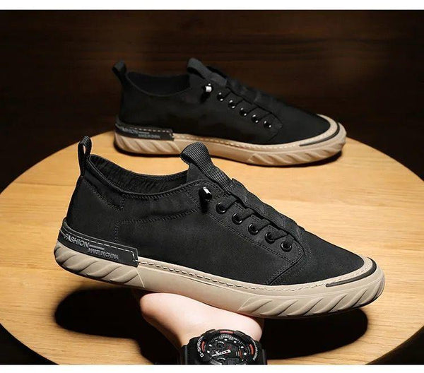 Canvas Men's Comfortable All-match Sneakers Breathable Cloth Casual Sports Flats Men Lightweight Outdoor Walking Sneakers Modern Design