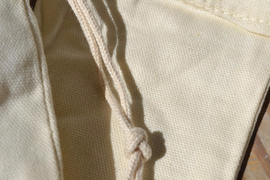 4x6 Inches Reusable Eco-Friendly Double Drawstring Cotton CANVAS Bags Natural Color
