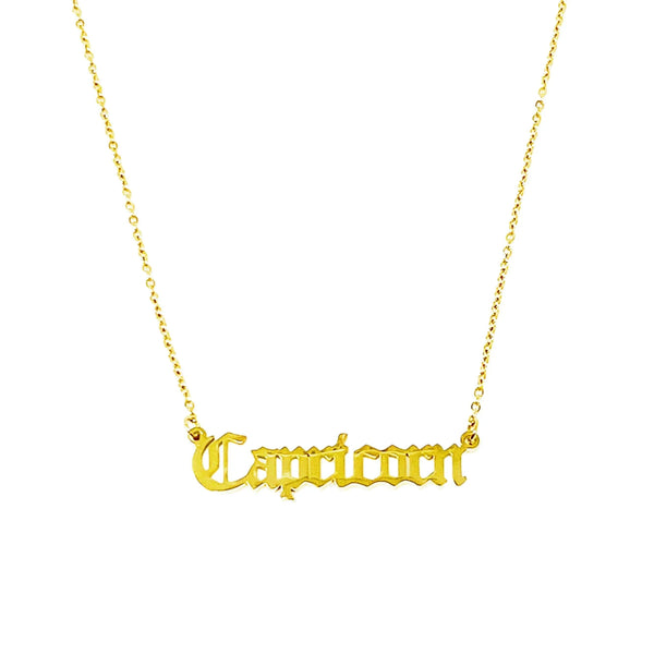 Old English Zodiac Necklace - Gifts for You 'n Me