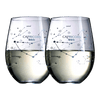 Set of 2 Zodiac Sign Wine Glasses with 2 Wooden Coasters by The Wine Savant - Astrology Drinking Glass Set with Etched Constellation Tumblers for Juice, Water Home Bar Horoscope Gifts 18oz (Capricorn)