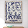 Vintage Cape Cod Beach Sign | Nauset Craigville Race Point Sandy Neck - 10"x12