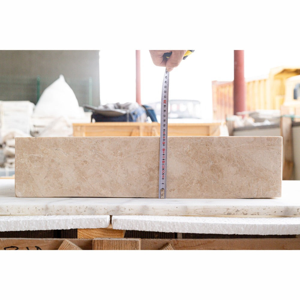 Cappuccino Beige Marble Rectangular Sink  (W)18