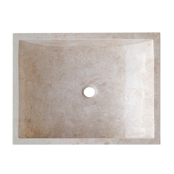 Cappuccino Beige Marble Rectangular Sink  (W)18