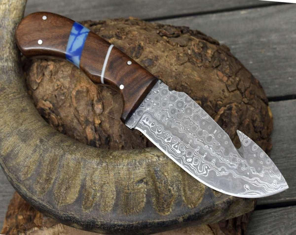 Captain Personalized Knife with Exotic Rosewood and Turquoise Handle - Gifts for You 'n Me