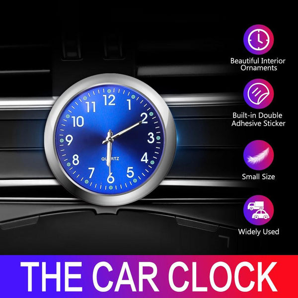 Car Clock Ornament Auto Watch Decoration Automobiles  Car Dashboard Clock Cars Air Vent Clip Quartz Clocks Mini Luminous Quartz Analog Watch Universal Pocket Stick-On Clock Perfect Interior Dashboard Time Display Digital Pointer Clock In Car Accessories