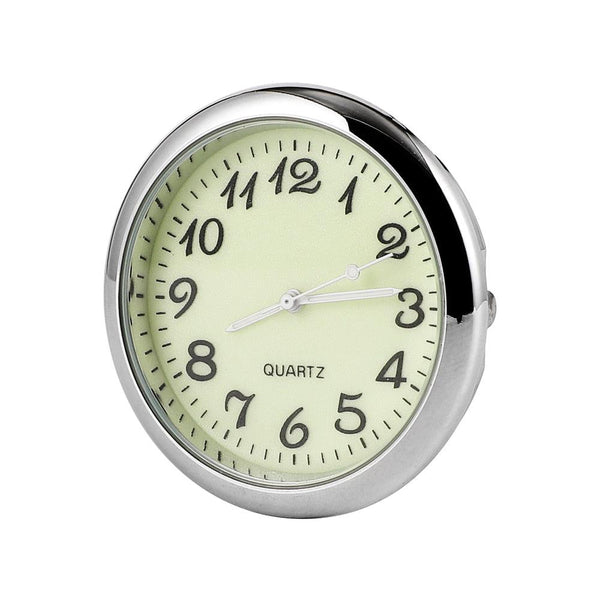 Car Clock Watch Indoor Automobiles Stick-In  Luminous Quartz Analog Watch Universal Pocket Mini Stick-On Clock for Car Boat Bike Home Watch Decoration Accessories