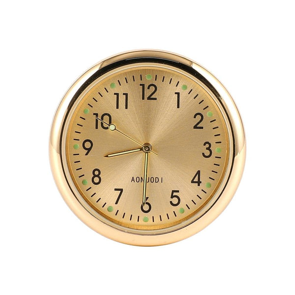 Car Clock Watch Indoor Automobiles Stick-In  Luminous Quartz Analog Watch Universal Pocket Mini Stick-On Clock for Car Boat Bike Home Watch Decoration Accessories