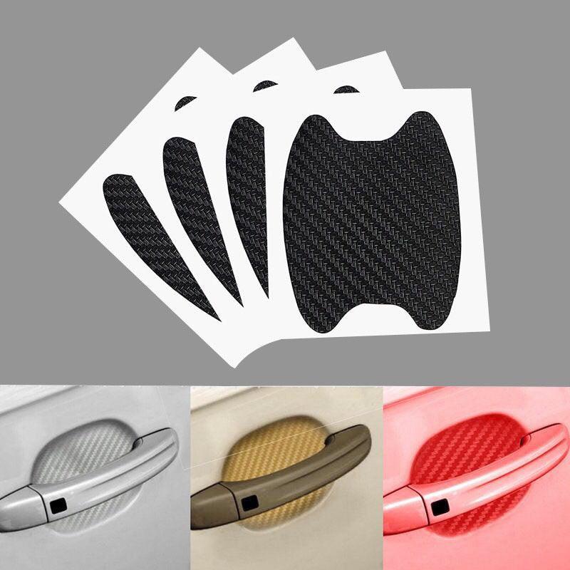 Car Handle Protection Film Car Door Handle Cup Scratch Protector Universal Invisible Car Carbon Fiber Door Handle Sticker Scratches Resistant Side Sticker Scratches Car Door Protector Films Sticker Car Styling