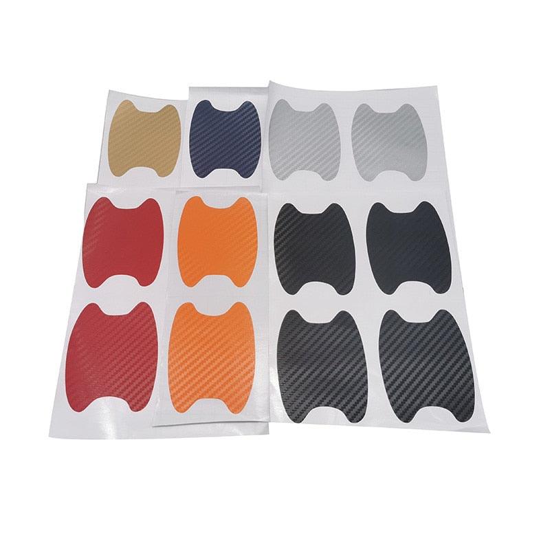 Car Handle Protection Film Car Door Handle Cup Scratch Protector Universal Invisible Car Carbon Fiber Door Handle Sticker Scratches Resistant Side Sticker Scratches Car Door Protector Films Sticker Car Styling