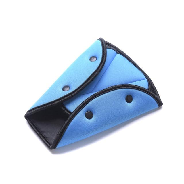 Car Safe Seat Belt Cover Soft Adjustable Children Safety Belt Fixer Triangle Anti-ledge For Child Neck Protection Belts Seat Belt Adjuster and Pillow with Clip for Kids Travel Neck Support Headrest Seatbelt