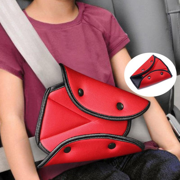 Car Safe Seat Belt Cover Soft Adjustable Children Safety Belt Fixer Triangle Anti-ledge For Child Neck Protection Belts Seat Belt Adjuster and Pillow with Clip for Kids Travel Neck Support Headrest Seatbelt