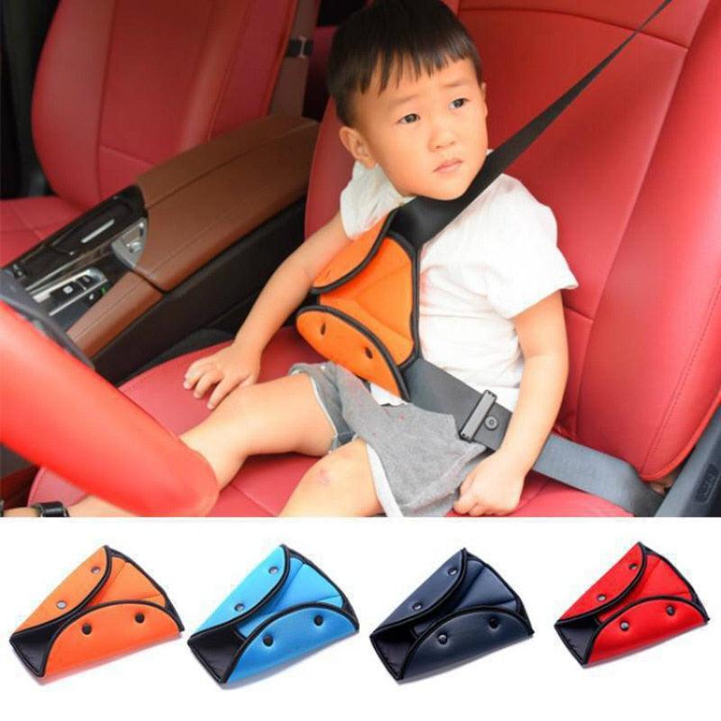 Car Safe Seat Belt Cover Soft Adjustable Children Safety Belt Fixer Triangle Anti-ledge For Child Neck Protection Belts Seat Belt Adjuster and Pillow with Clip for Kids Travel Neck Support Headrest Seatbelt