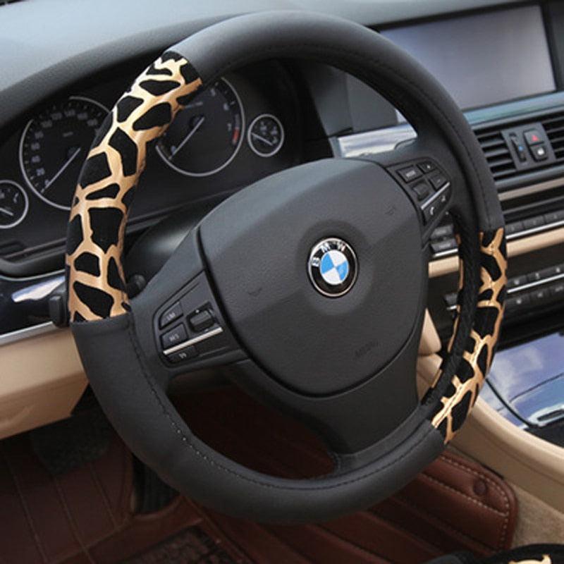 Car Steering Wheel Elastic Long Microfiber Plush Steering Wheel Cover Gearshift Handbrake Cover Protector Decoration Warm Super Thick Plush Collar Soft Car Steering Wheel Cover Decoration Warm Super Thick Plush Collar Soft Black Pink Women Man