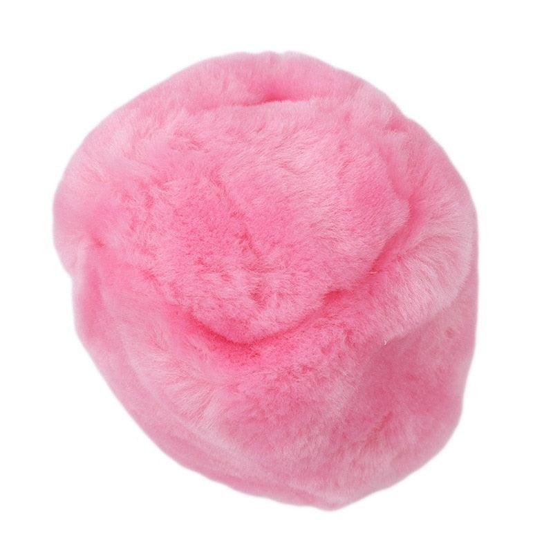 Car Steering Wheel Elastic Long Microfiber Plush Steering Wheel Cover Gearshift Handbrake Cover Protector Decoration Warm Super Thick Plush Collar Soft Car Steering Wheel Cover Decoration Warm Super Thick Plush Collar Soft Black Pink Women Man