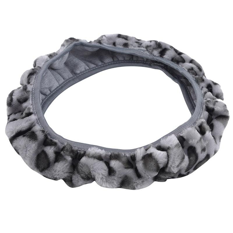 Car Steering Wheel Elastic Long Microfiber Plush Steering Wheel Cover Gearshift Handbrake Cover Protector Decoration Warm Super Thick Plush Collar Soft Car Steering Wheel Cover Decoration Warm Super Thick Plush Collar Soft Black Pink Women Man