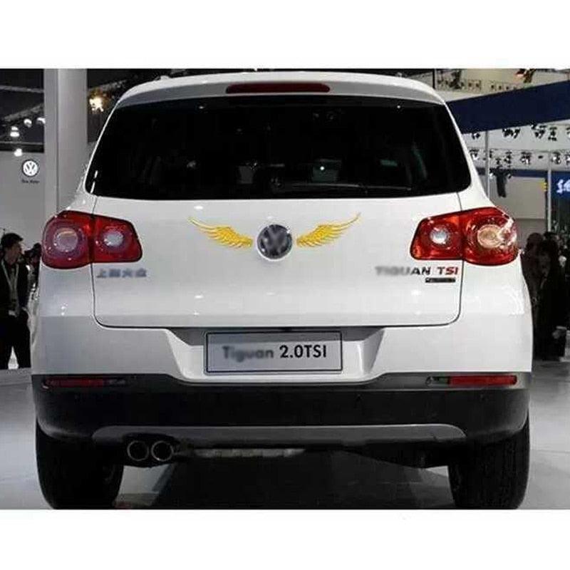 Car Stickers Metal 3D Double-sided Tape Stick 1 Pair Gold Sliver Wing Decals Decorations Emblem Logo Badge Bumper Trunk Tailgate Window Angel Wings Emblem 3D Metal Car Auto Symbol Motorcycle Car Styling Tools Accessories