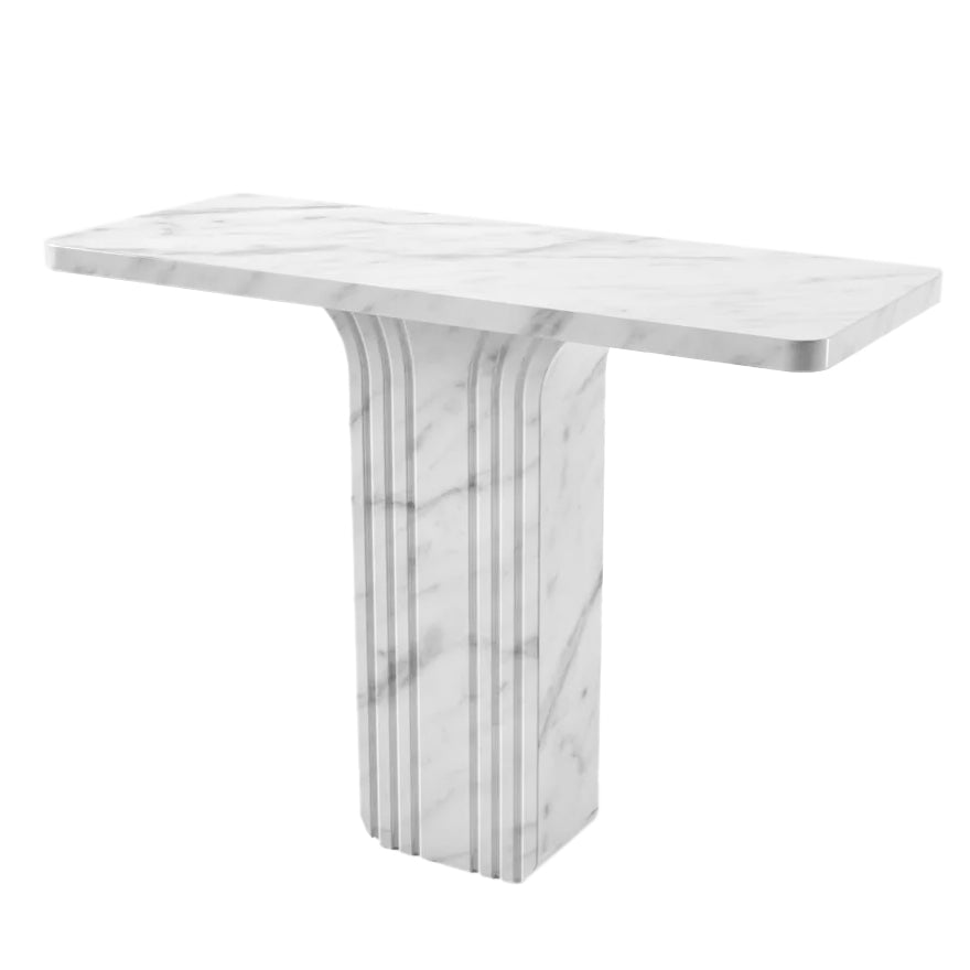 Carrara White Marble Designer Console Polished (W)15