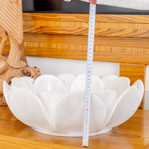 Carrara White Marble Natural Stone Flower Shape Polished Sink (D)17