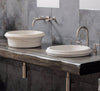 Carrara White Marble Natural Stone Waterfall Drop-in or Above Vanity Sink (D)17