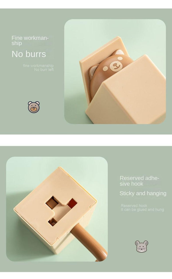 Cartoon Cat Hook Self Adhesive Dormitory Bedroom Door Hangers Hooks Key Umbrella Towel Cap Coat Rack Wall Animal Decoration Rack Non-Marking Hook Nail-Free Animal Hook Entrance Key Strong Sticking Hook