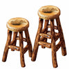 Carved Wood Elk Barstool
