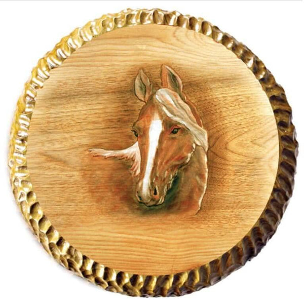 Carved Wood Horse Barstool - Gifts for You 'n Me