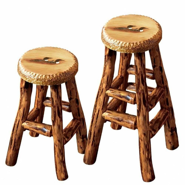 Carved Wood Loon Barstool - Gifts for You 'n Me