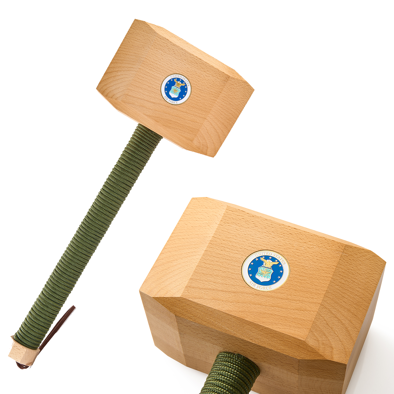 Airforce Wooden Thor Mjolnir Hammer Home Decor - Decorative Novelty Office, Wall, Gift for America United States Military, US Airforce, Service Branch Wall Art, Nautical Sea Patriotic Gift