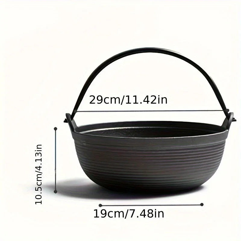 Cast Iron Dutch Oven with Lid - Non-Stick, Thick-Walled, Perfect for Camping, Outdoor Cooking, and Japanese Hot Pot (Nabe) - Ideal for Thanksgiving, Christmas, Halloween, Valentine'S Day, Easter, Camping Gear|Sturdy Handle|Du