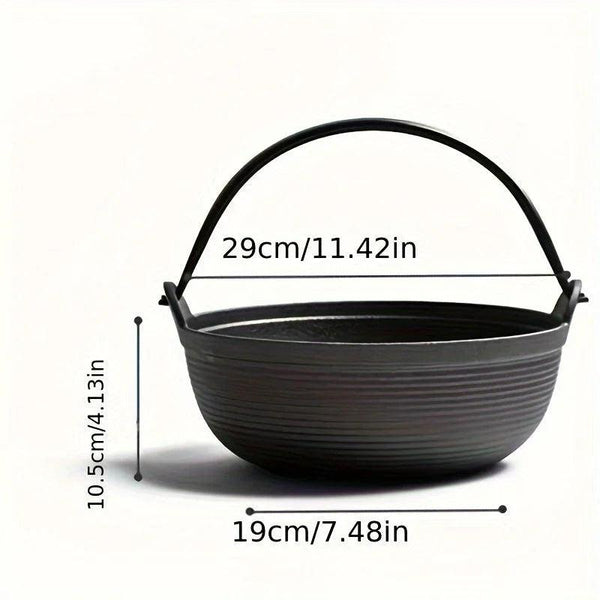 Cast Iron Dutch Oven with Lid - Non-Stick, Thick-Walled, Perfect for Camping, Outdoor Cooking, and Japanese Hot Pot (Nabe) - Ideal for Thanksgiving, Christmas, Halloween, Valentine'S Day, Easter, Camping Gear|Sturdy Handle|Du